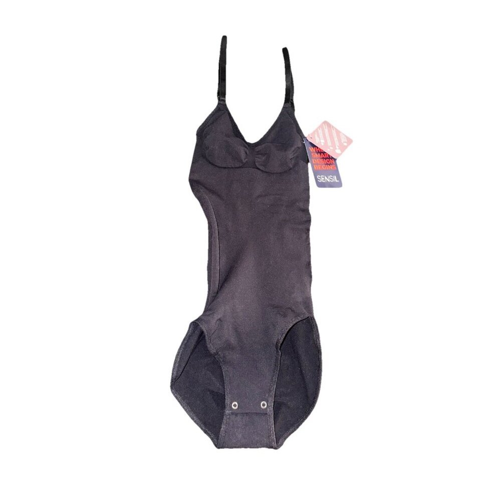 Sensil Women's Size XS/S Black One Piece Bodysuit Body Shaper NWT